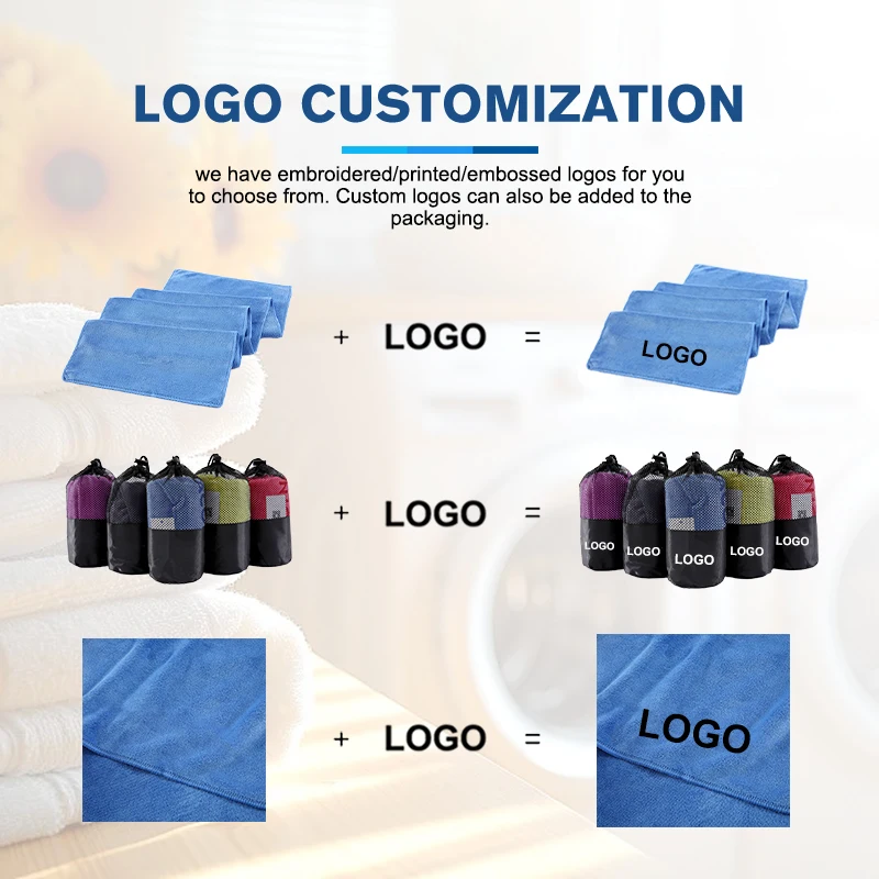 Preferential Price quick-dry soft Super Absorbent Quick-Dry Custom Logo Fitness Exercise Towel Microfiber Sports Gym Towel