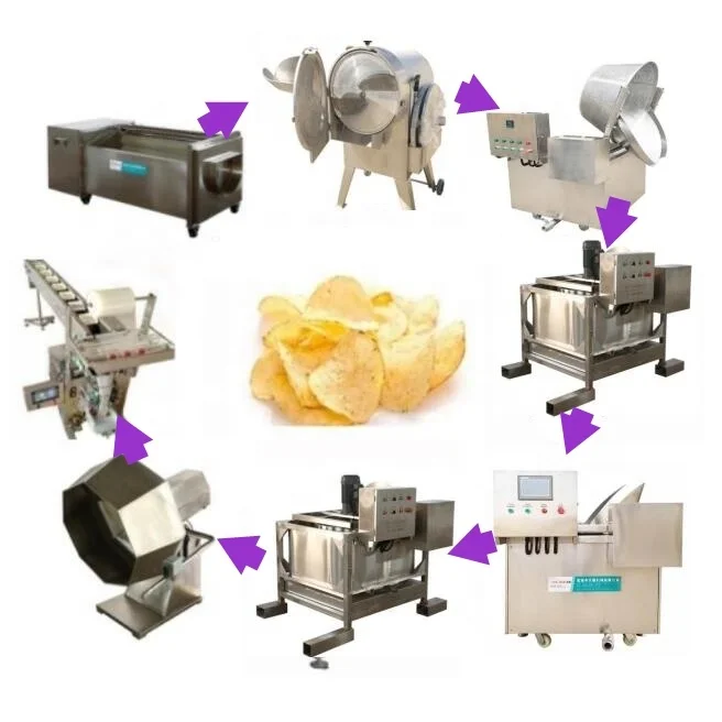 Small Scale Semi-automatic Fresh Fried Potato Crisp Chips Making Machine Complete Line Manufacturing Plant Low Cost Restaurant