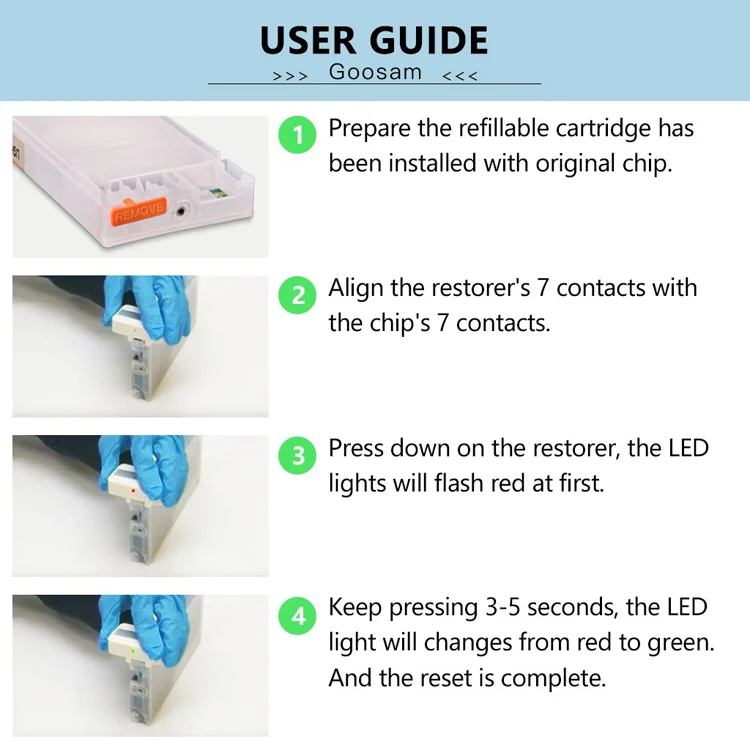Goosam T7601-T7609 Ink Tank Cartridge Chip Resetter for Epson Surecolor SC P600 SC-P600 Printer
