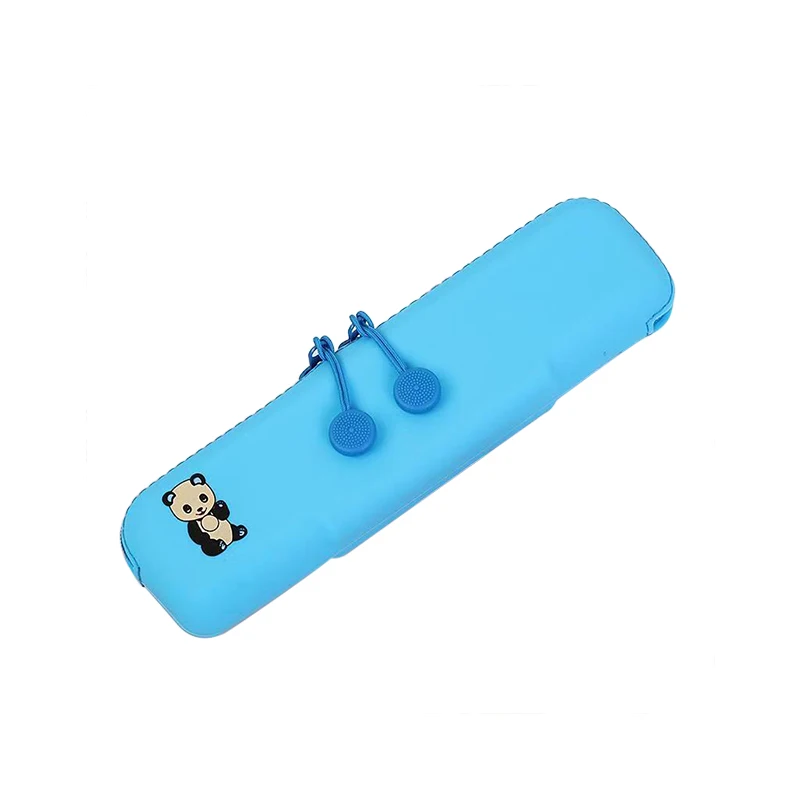 Dirt-Resistant Flexible Folding Kids Pencil Case Silicone Custom Logo