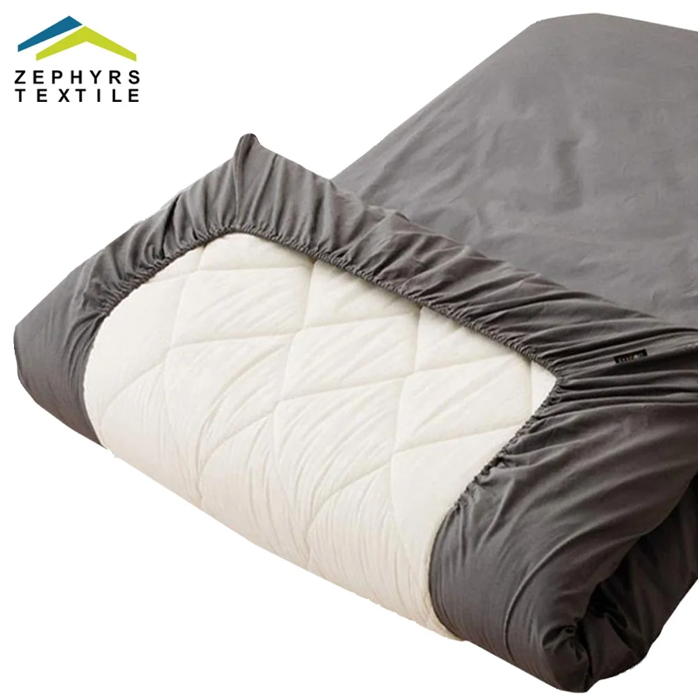 100% Poly Cotton Queen Size Bed Fitted Sheets with Elastic Band Corner