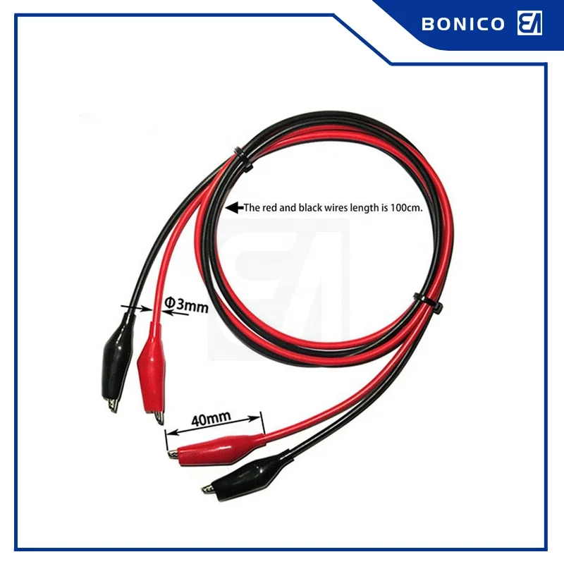 Double-ended Five Color PVC 53MM Nickel Plated Alligator Clip Test Lead Set