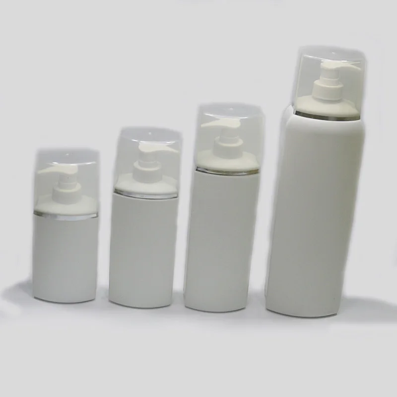Wholesale 300ml 500ml 1000ml large empty customized matte white HDPE plastic bottle with treatment pump for shampoo lotion gel