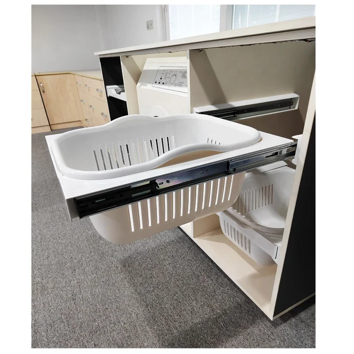 TEKEY factory hot sell high quality pull out plastic laundry hampers clothes basket storage basket
