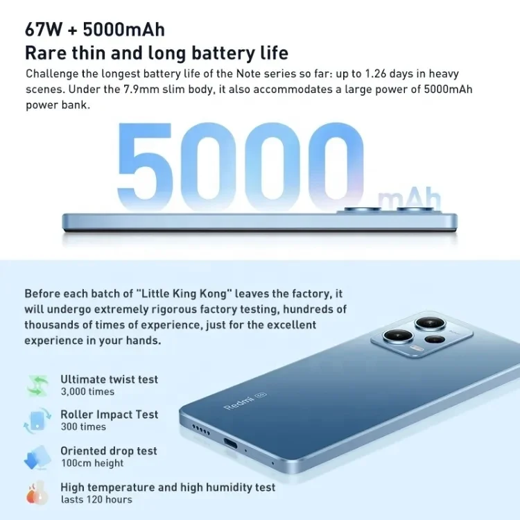 Xiaomi Note 12 Pro Smart Phones 5G 5000mAh Battery 6.67 inch Mobile Speed 108MP Camera 8GB+256GB