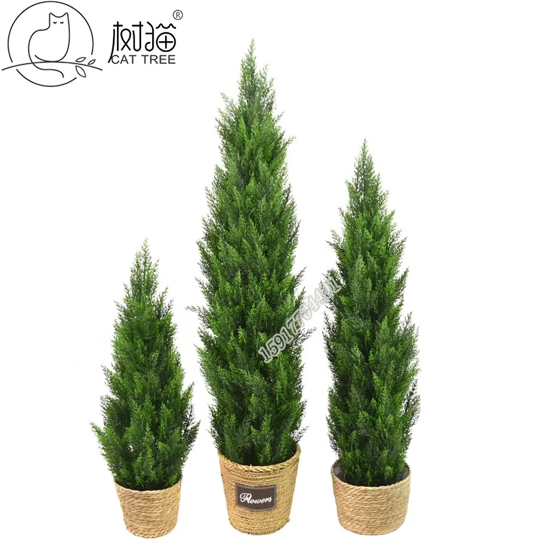 Hot Selling Plastic Tree Cypress tree Artificial Pine Tree  For Christmas Decoration
