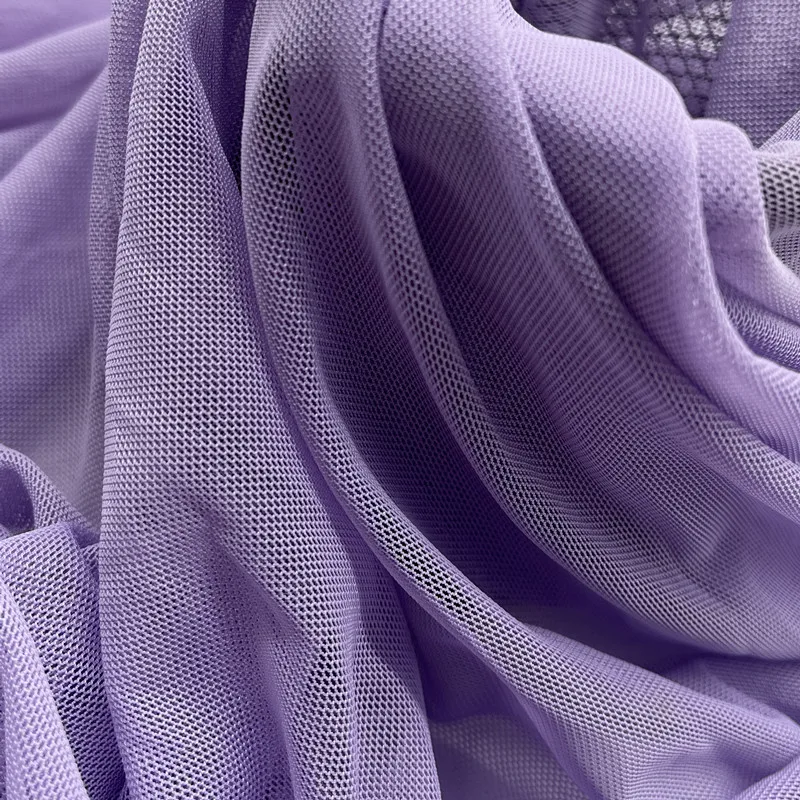 Wingtex 91% Nylon 9% Spandex 90gsm Elastic Mesh Fabric Power Net Polyamide Spandex Fabric for Dancewear