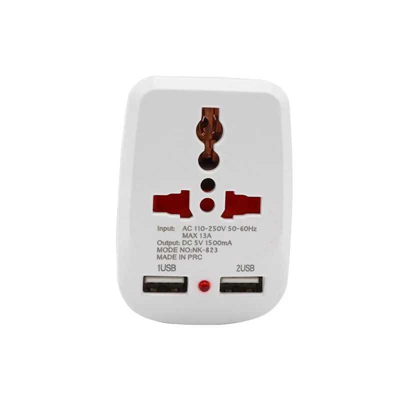 Manufacturer sale european mobile power supply portable travel multi-plug with USB socket