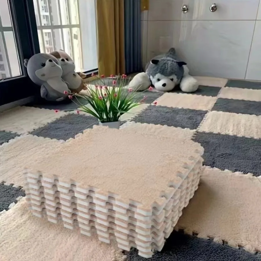 Plush carpet splicing bedroom living room splicing floor mat