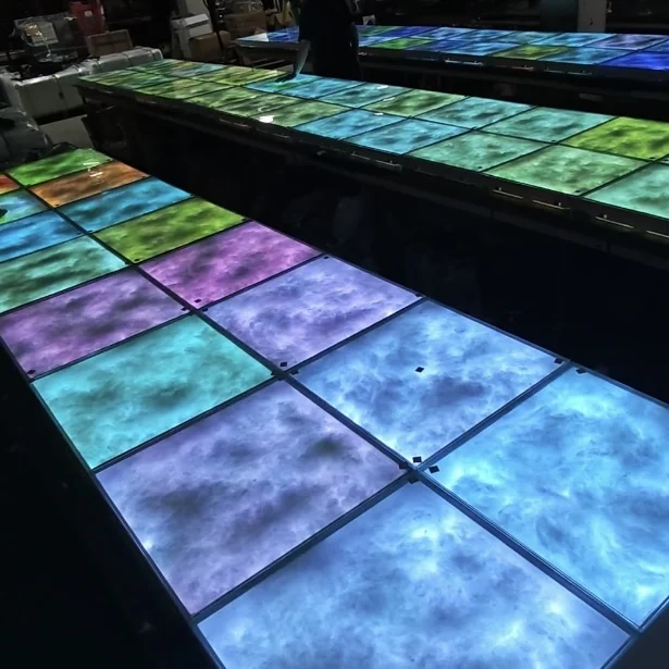 Party Disco Bar Wired Sensitive Thunder Cloud Interactive Lights Led 3D Dance Floor Light With Voice