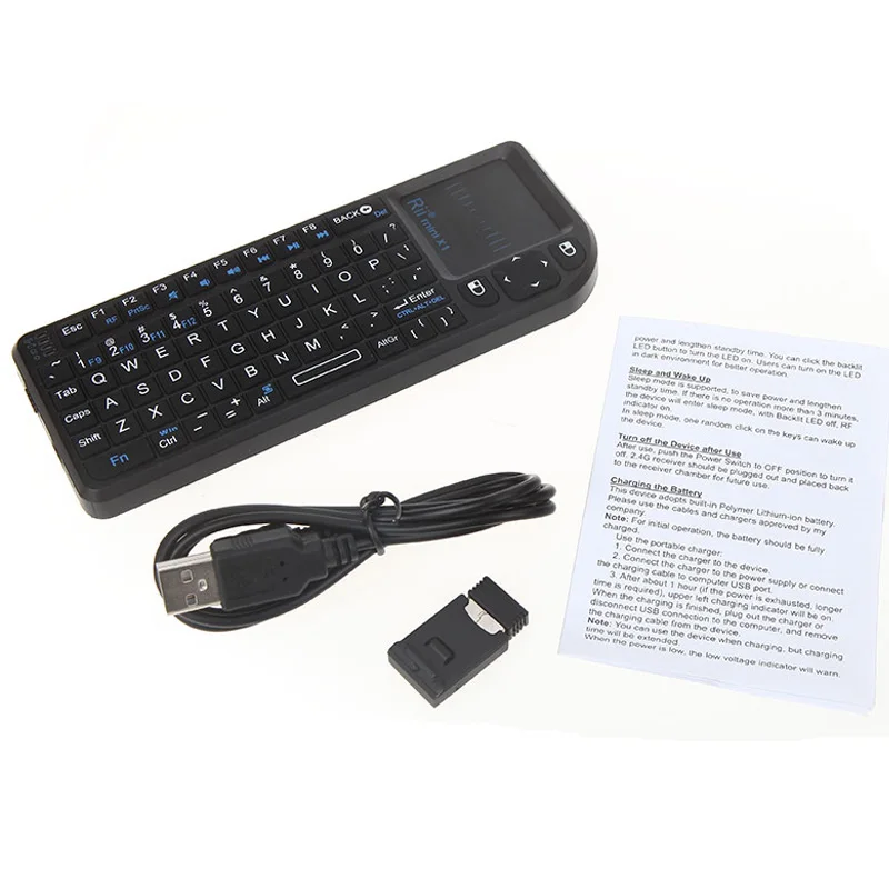 A8 English Wireless Keyboard Portable Keyboard 2.4G Wireless Mini With Touch Mode Laser Keyboard For Android Windows PS3 PS4