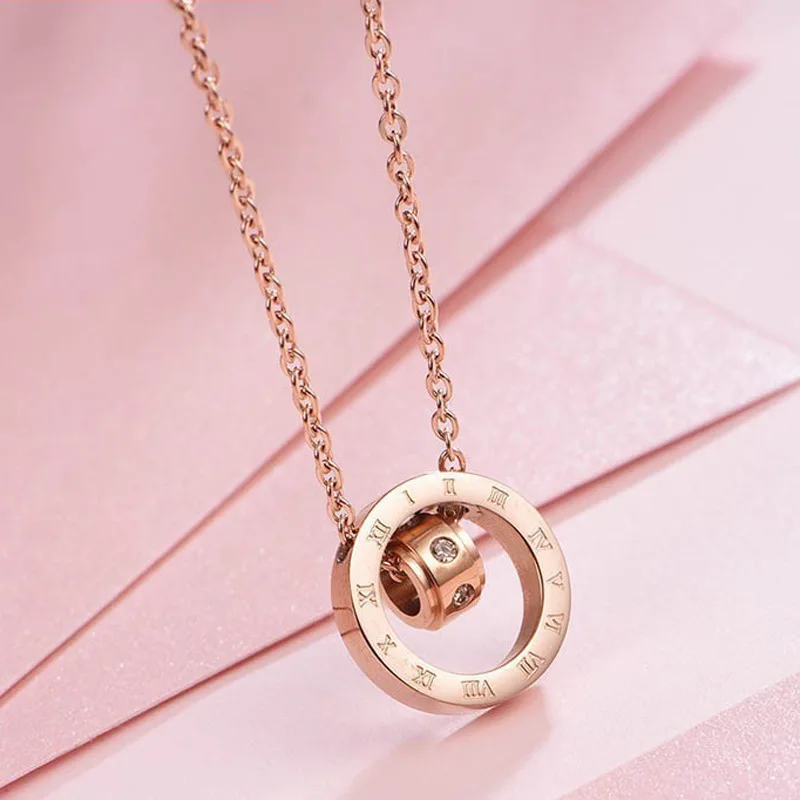 Stainless Steel Initial Necklace Factory Direct Price Pendant Fancy Chain Stainless Steel Necklace