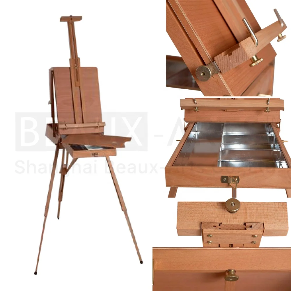 Adjustable Easel Stand Drawing and Painting A-Frame Flexible Artist Wood Antique Easel