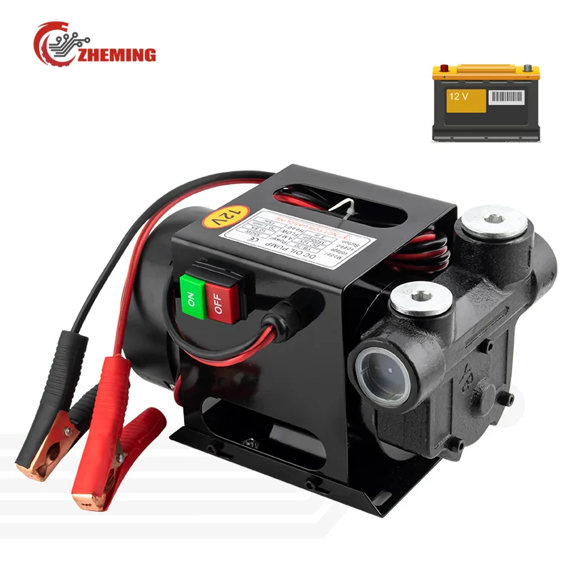 Zheming DC 24 Volt Electromagnetic Electric Portable Diesel Fuel Transfer Car Oil Change Pump