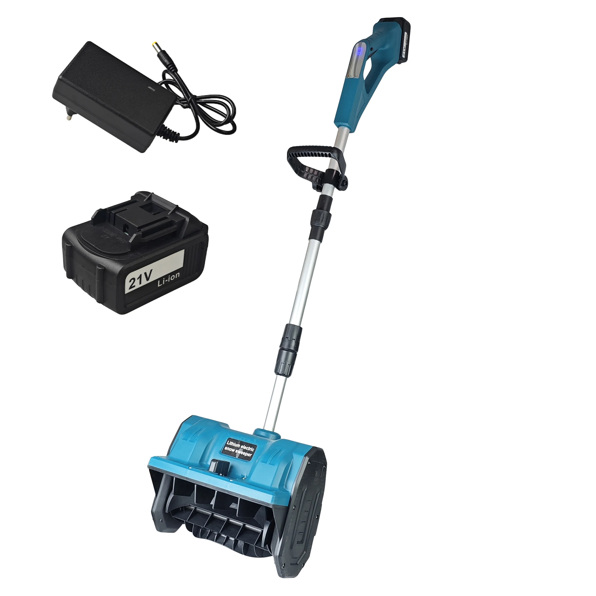 20V Lithium-Ion Cordless Snow Blower Electric Snow Thrower with 2Ah Battery and 1 Hour Fast Charger