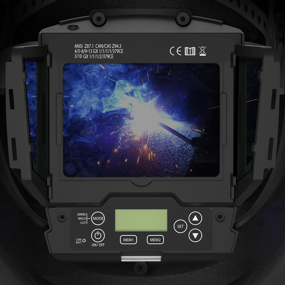 ANDELI Welding Helmet 180 Large Viewing Solar Auto Darkening True Color Welder Mask 4 Sensors