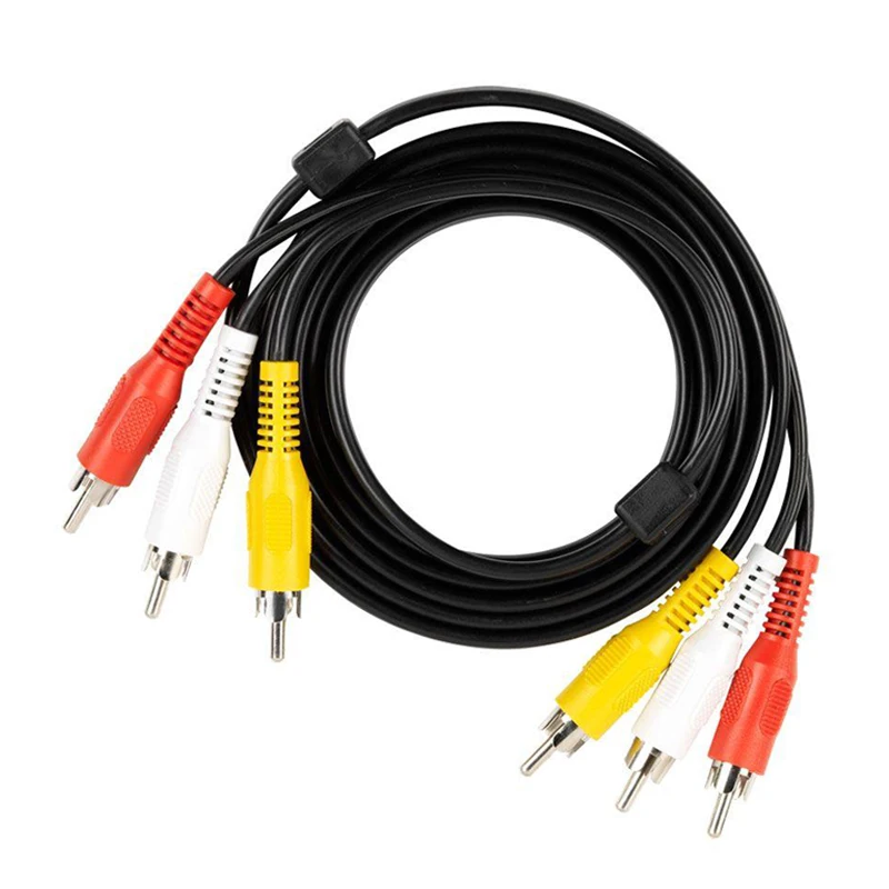 Dongguan Guangying OEM/ODM  Red Yellow White 3RCA to 3RCA Gold Plated Audio and Video Cable / AV Cable rca cable