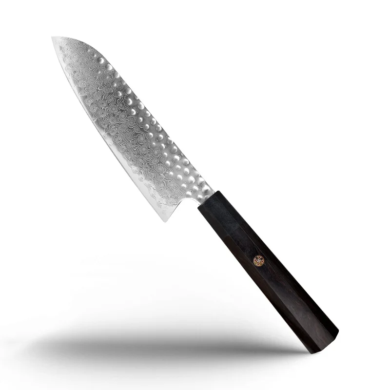 
Konoll 7 inch Professional Japanese Damascus Steel Kitchen Santoku Chef Knives hot sales Japanese knife 1pc MOQ in stock 