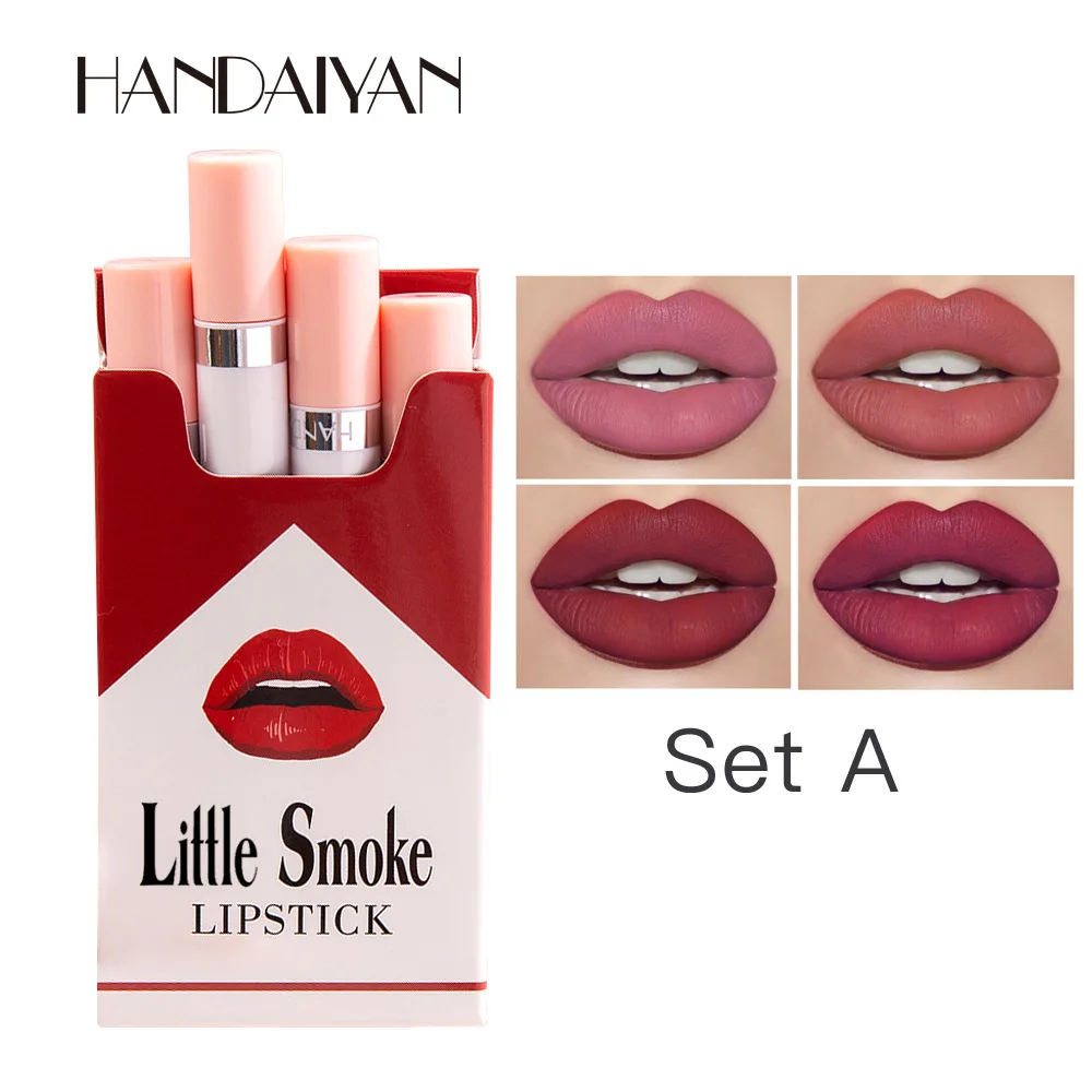 New Arrival Velvet Smoke Cigarette Lipstick Tube Dumb Light Cigarettes Lipstick