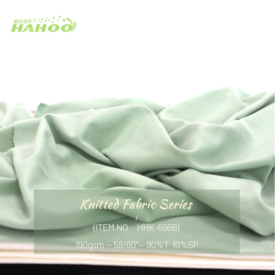 Фабрика Китая 200gsm матовый 90% полиэстер высокоэластичный трикотаж из молочного волокна Трикотаж спандекс ткань