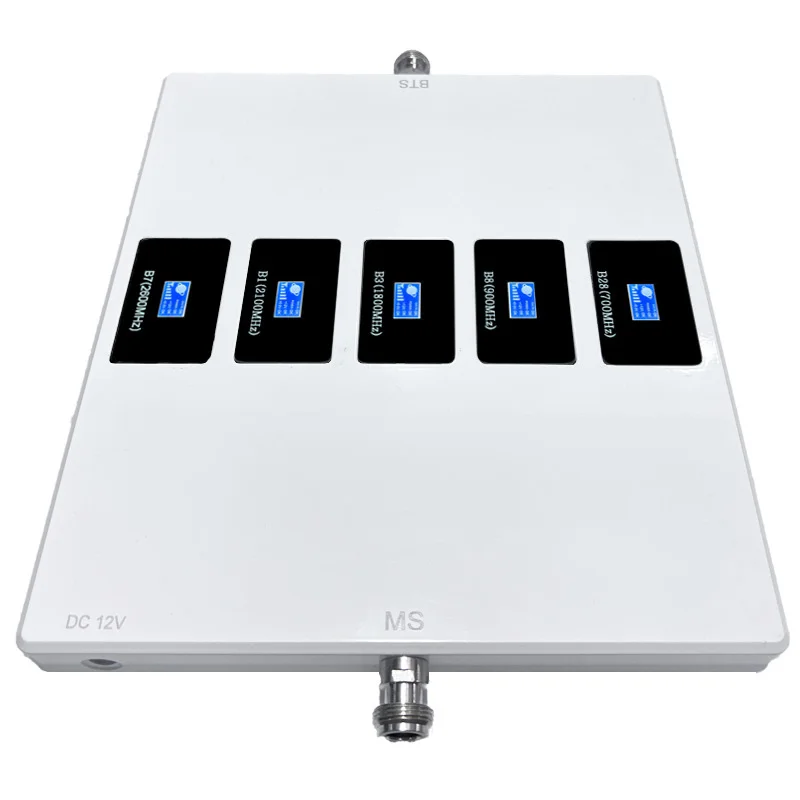 Five Band B28 B8 B3 B1 B7 Cell Phone Signal Repeater 700 900 1800 2100 2600MHz Mobile Phone Signal Booster Amplifier
