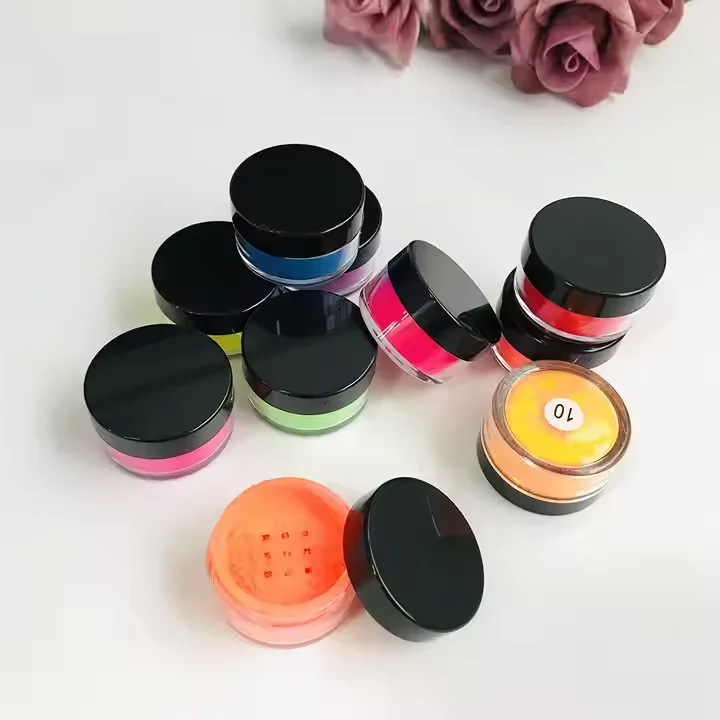 Wholesale high pigment eyeshadow cosmetics neon pigment fluorescent pigment eyeshadow