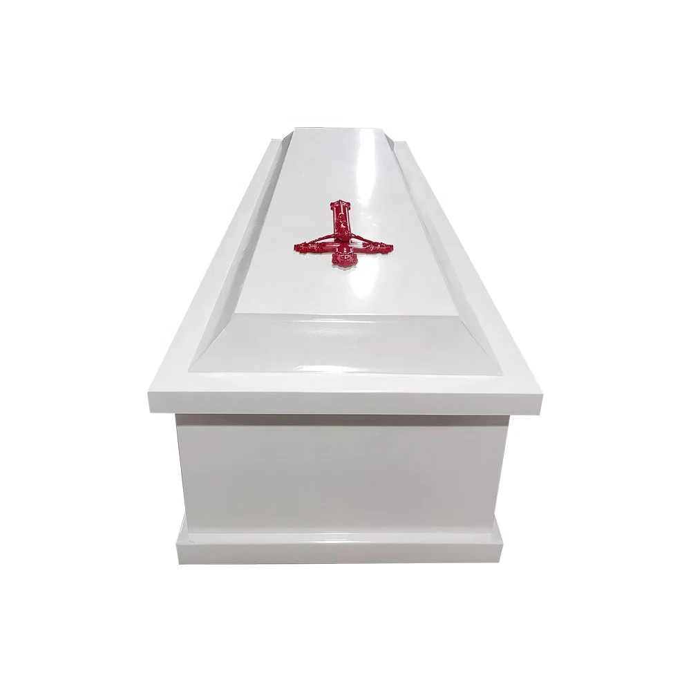 Professional Funeral Supplies MDF Wood  Cremation Coffin Casket for Adults Funeral Use