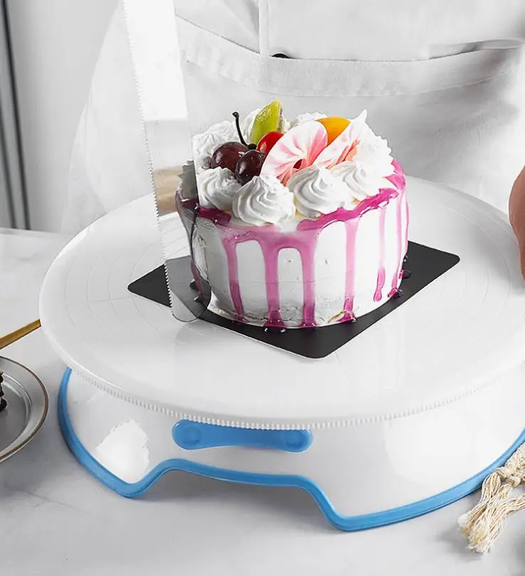  Пластиковые Fondant (сахарная) украшения торта вращающаяся подставка для печенье вращающийся поднос с нескользящей основе лоток