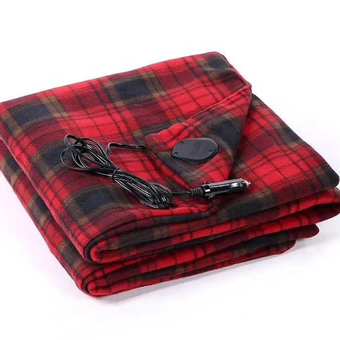Fast Delivery Usb Car Electric Blanket 12v Soft Plush Body Warmer Blankets For Vehicles DC 12V 24V