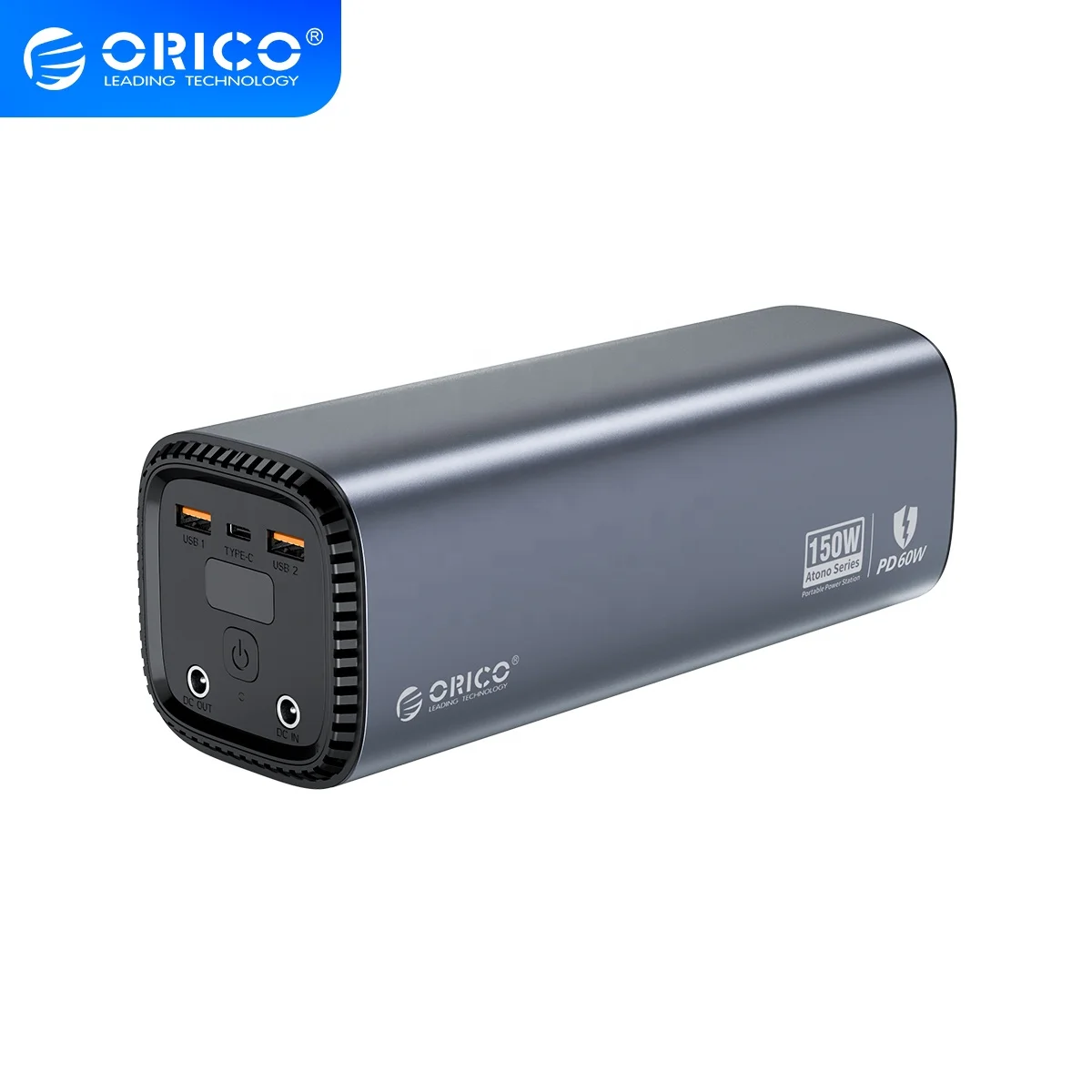 ORICO 150W LED Emergency Type-C AC Port Portable Solar Energy Storage US JP EU UK AU Plug Mini Power Station AT150
