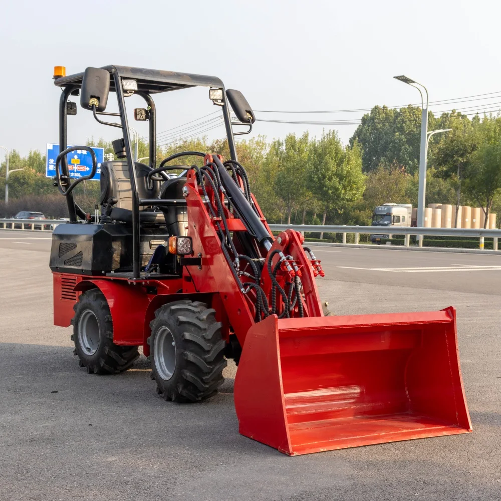 HTDL06 Manufacturer Mini Loader 4WD Tractor With Front End Loader and Small Mini Wheel Loader Long Power ISO