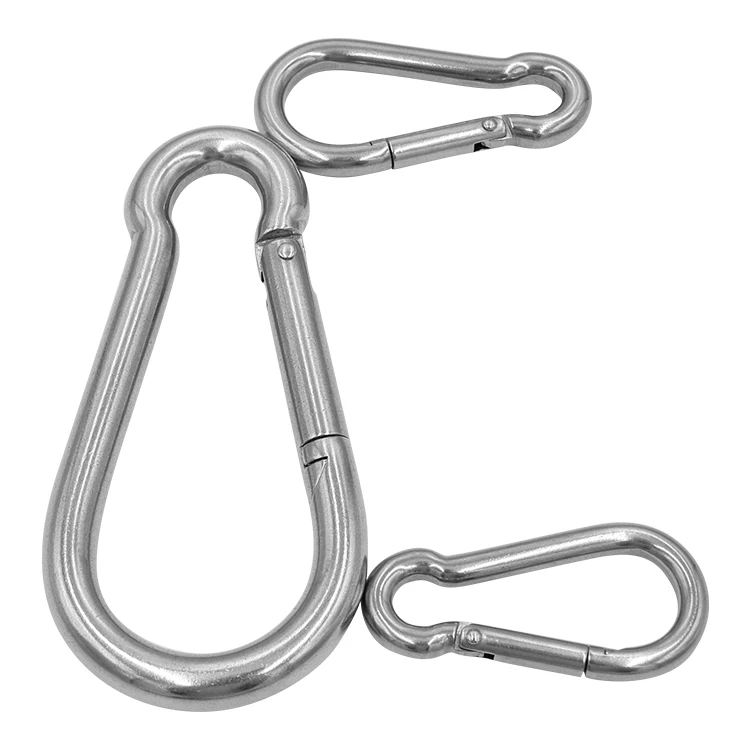 
Ailot 7*70mm Highly Polished Steel Carabiner Shape DIN5299C Safety Climbing Snap Hook 