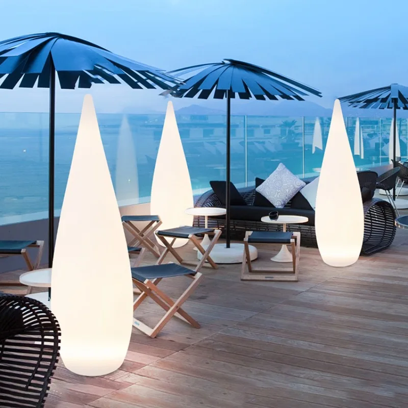 Ins style Water drop light simple creative design atmosphere floor lamp IP44  waterproof party decoration