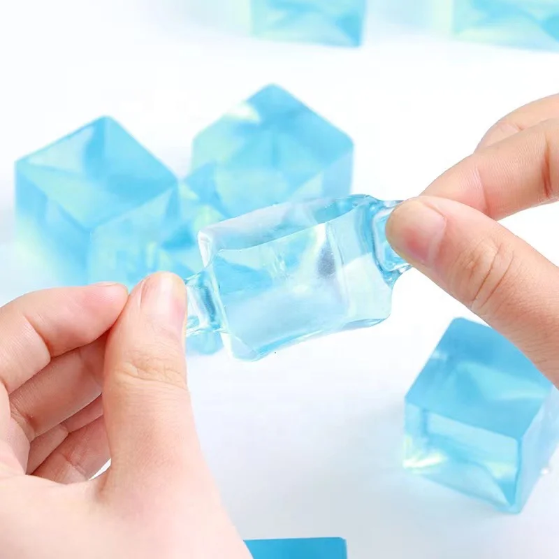 Kawaii Small Mochi ice Cube Stress Squishy Toys Dice Stress Ball Mini Rubber Animals Toys