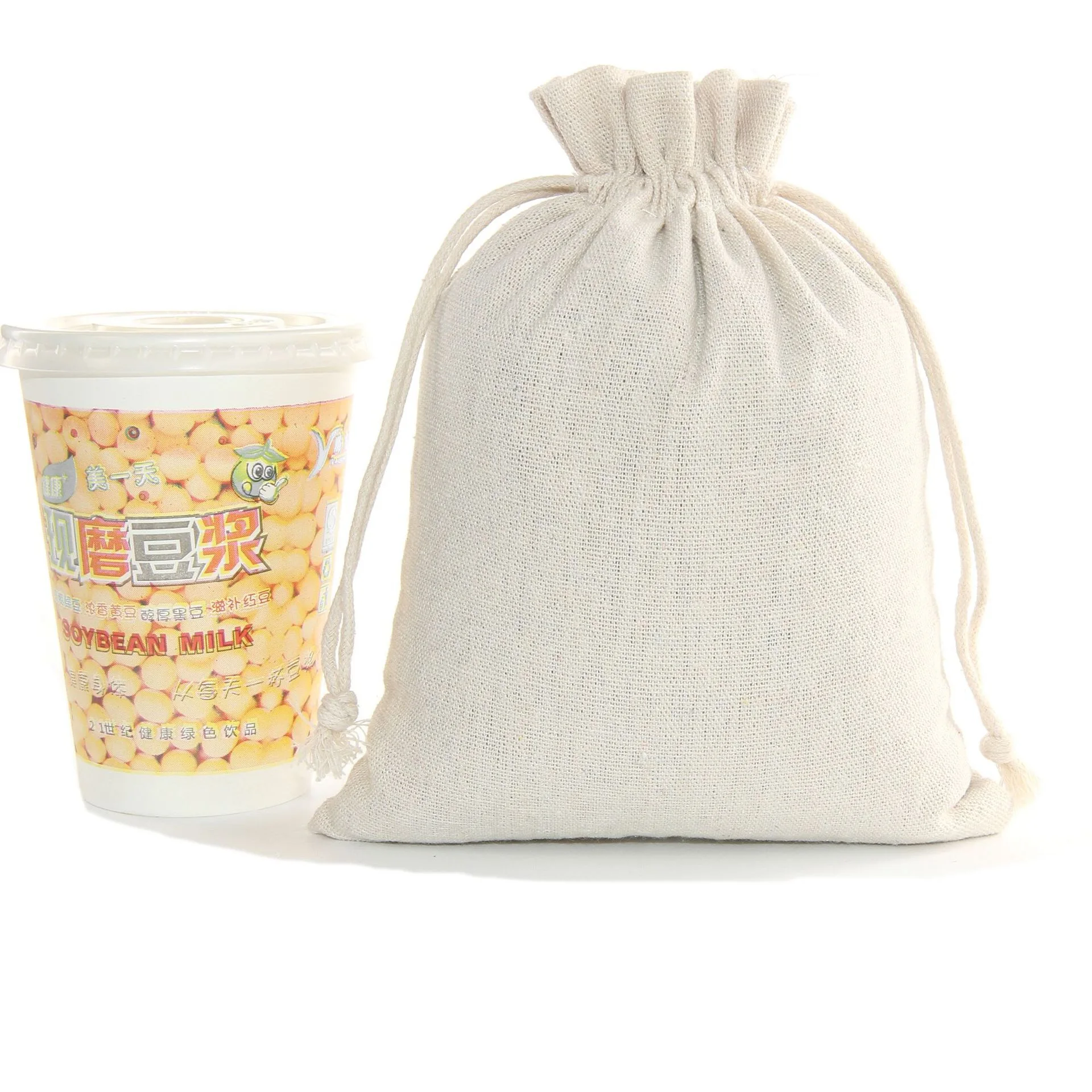 Cheap drawstring cotton bags custom hot sale cotton drawstring bag