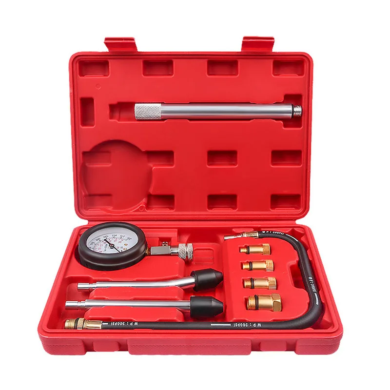 300 PSI Engine Cylinder Compression Tester Kit Automotive Tool Gas-Cylinder Pressure Test Set with Air Gauge For Benz
