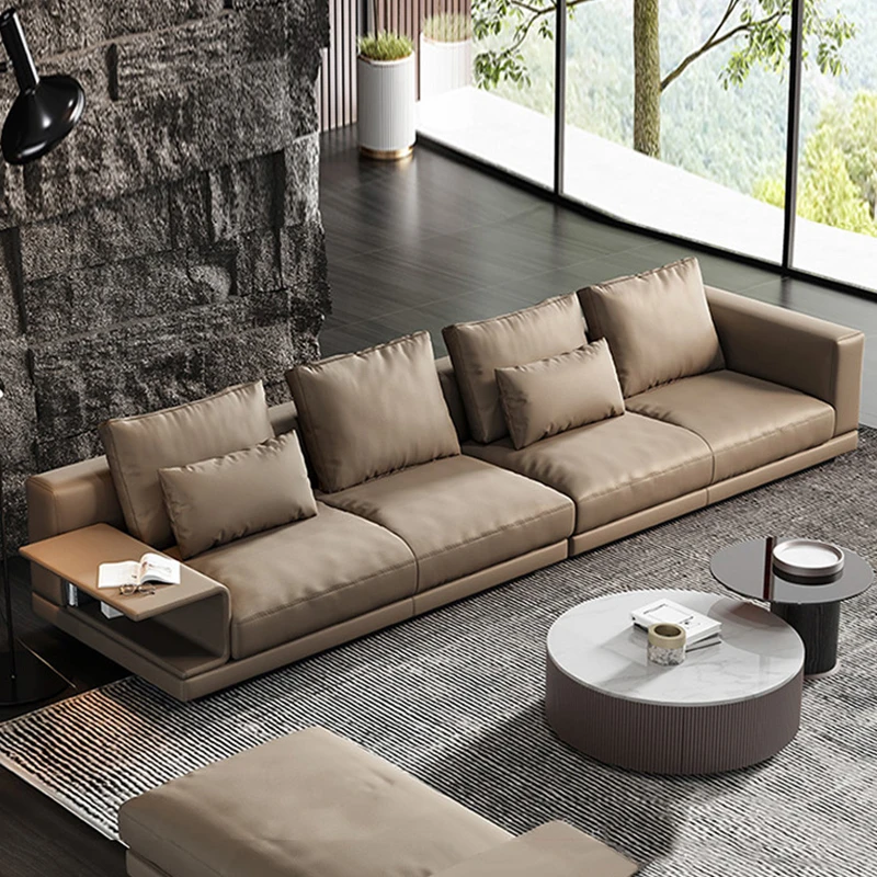2023 set designs sofa modern genuine leather Minotti Connery sofa U I L shape sectional furniture sofa modern for homeluxury
