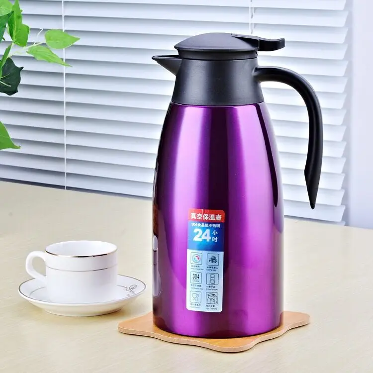 Wholesale Stainless Steel Vacuum Double Wall Coffee Pot Thermos 2.0l