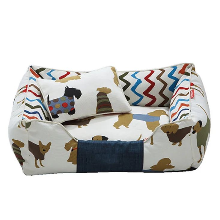 Comfortable Soft Oxford Printing Eco Friendly Environmental Recycle Fabric Pet Dog Bed