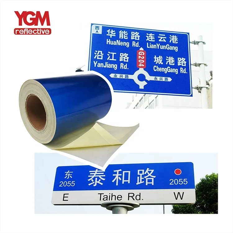 Best Seller Light Blue Car License Plate Reflective Sheeting Tape for Number Plate