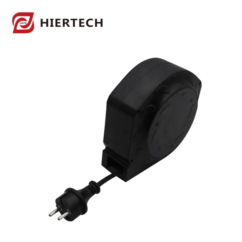 Hiertech Маленький выдвижной кабельные барабаны с 2 ядра шнур питания