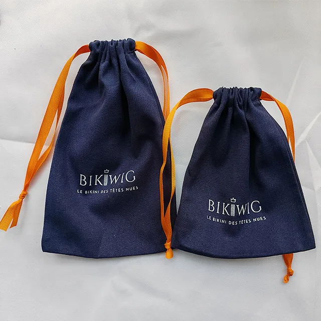 Wholesale Custom Cotton Dustbag For Handbag Printed Shoes Shopping Cotton Dust Drawstring Bags With Ribbons