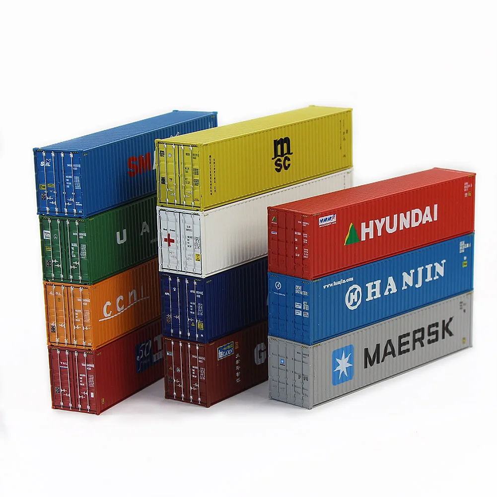 Модель C15008, компоновка железной дороги, поезд, масштаб 1/150 N, контейнер 40 дюймов, контейнер 40 футов, грузовой автомобиль