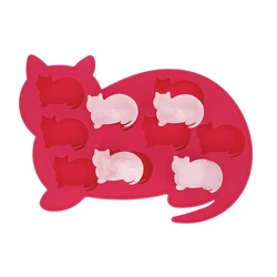 cat-shaped Lollipop Mold Silicone Chocolate Mold with high-quality Ice Cube Molds Trays wholesale