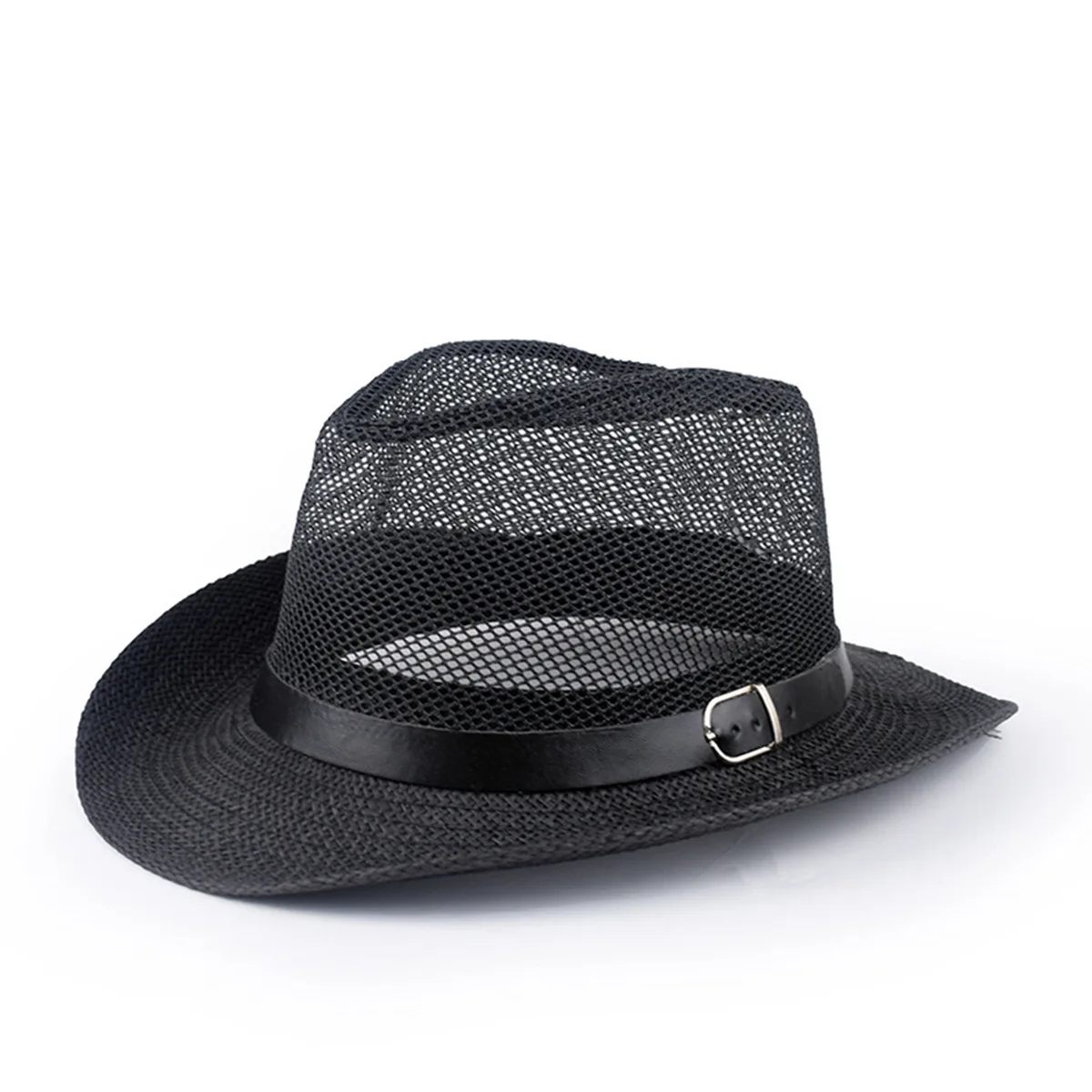 New arrival beach sun jazz hat retro hollow curled brim gentleman straw hat for outdoor beach