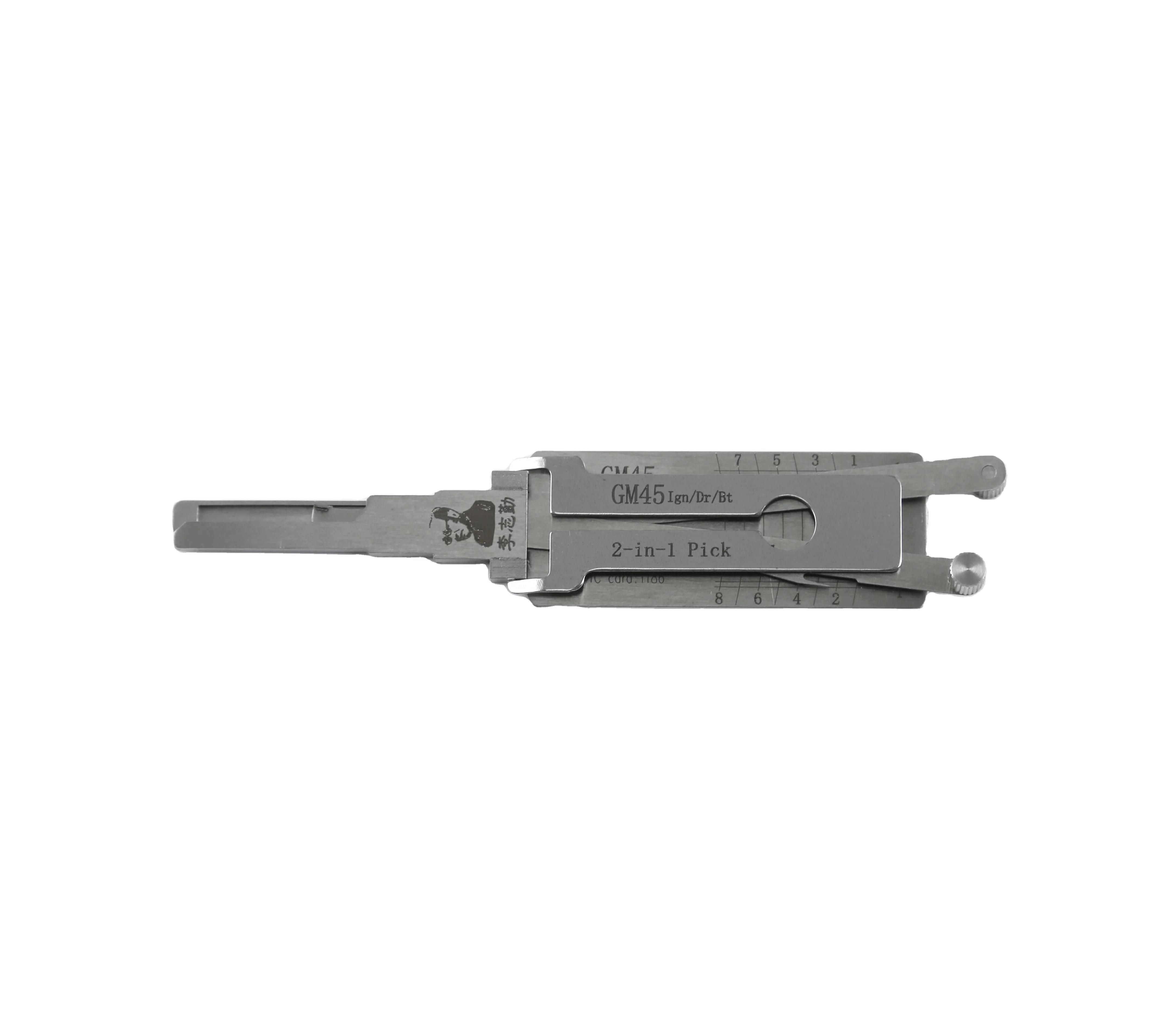 Оригинальный LISHI LOCKPICK 2 1 ручной работы мотоцикл плоский фрезерный инструмент для открывания 6 зубьев декодер GM45 коробка слесарные принадлежности