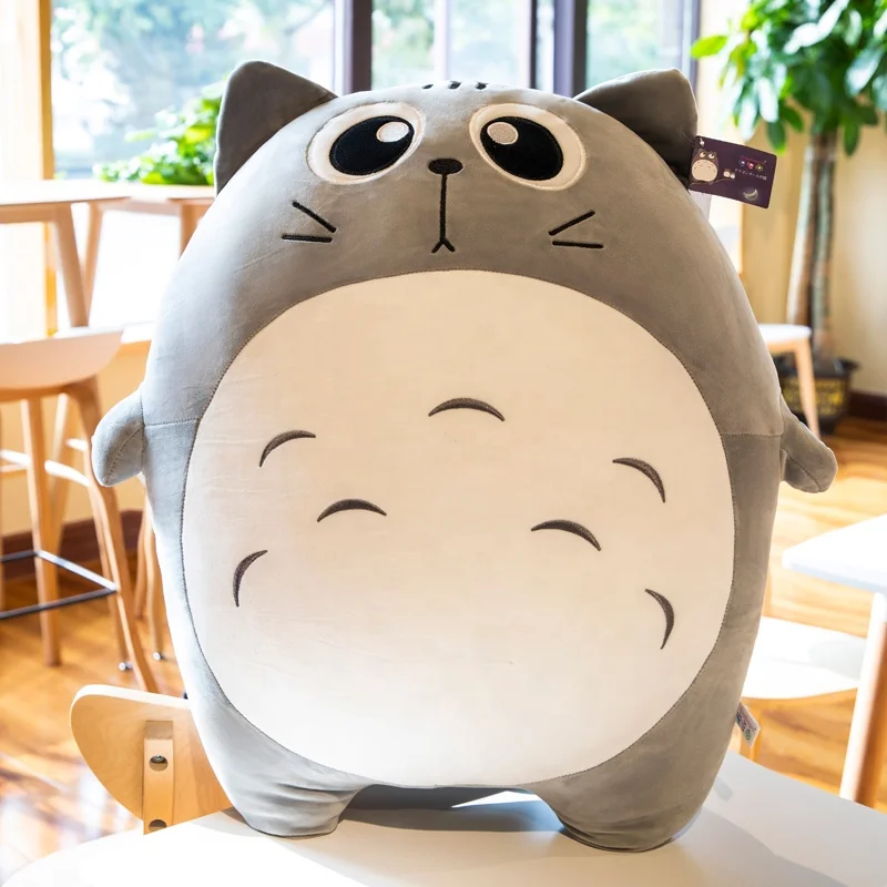 Kawaii Japanese Style Anime Cat Stuffed Animal Doll Totoro Pillow Cushion Plush Toys for Kids Christmas Gift