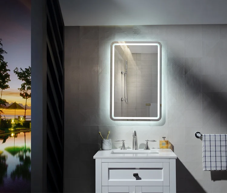 Bathroom Mirrors With Shelves Customized Modern Bathroom Led Light Mirror Glass Mirror Home Bathing Beauty