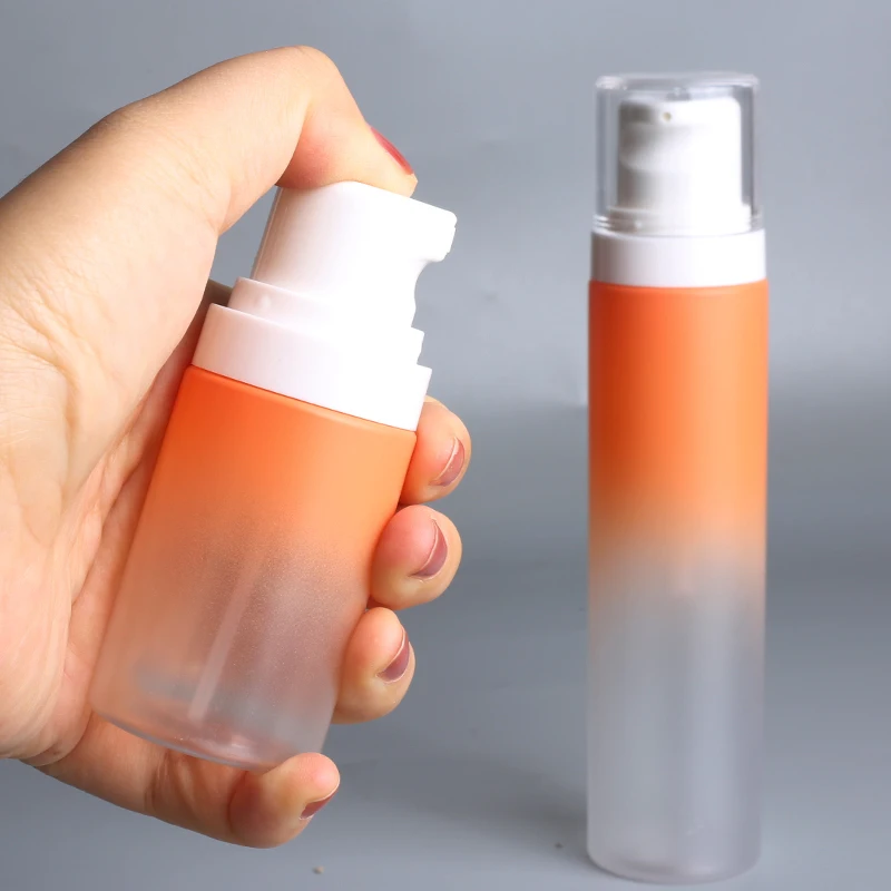 customize Plastic 30ml 50ml 70ml bottles cosmetic cream toner foundation packaging small lotion pump bottle