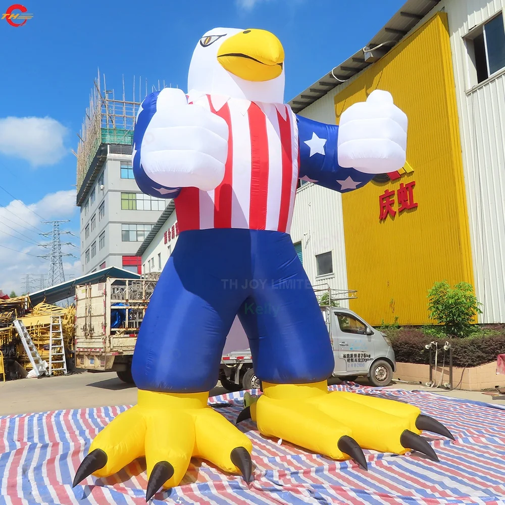 Free Shipping 6m 19ft High Giant Inflatable Eagle Model Ground Balloon for Sale